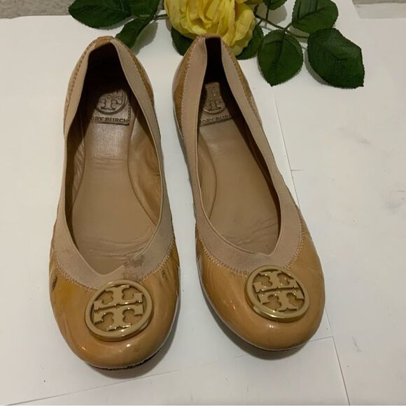 Tory Burch Caroline Patent Ballet Flats 8M - Picture 7 of 11